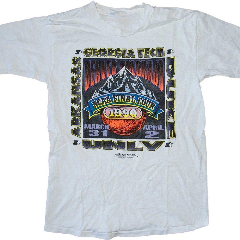 Vintage Arkansas Georgia Tech Unlv 1990 Final Four Shirt Collection Tee